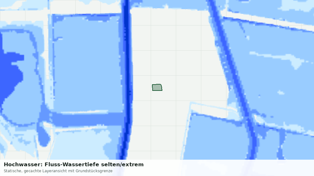 Statische Kartenansicht: Hochwasser: Fluss-Wassertiefe selten/extrem