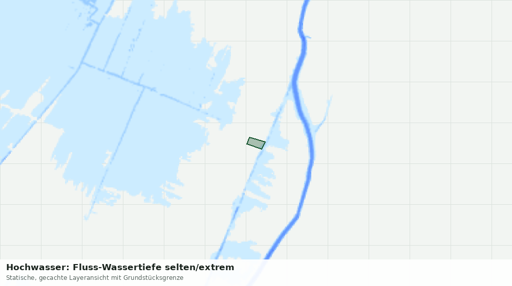 Statische Kartenansicht: Hochwasser: Fluss-Wassertiefe selten/extrem