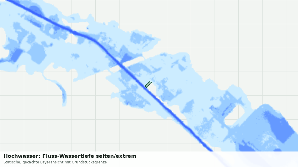 Statische Kartenansicht: Hochwasser: Fluss-Wassertiefe selten/extrem