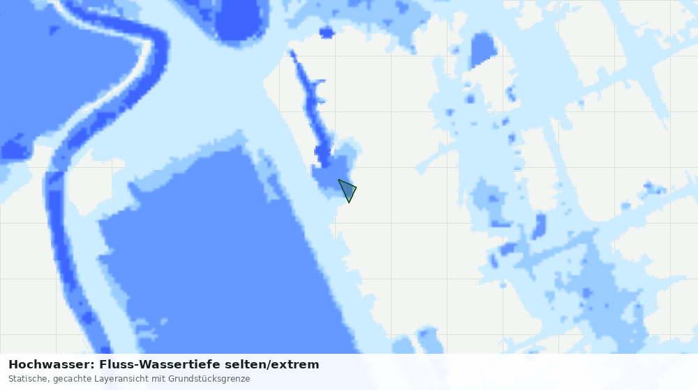 Statische Kartenansicht: Hochwasser: Fluss-Wassertiefe selten/extrem