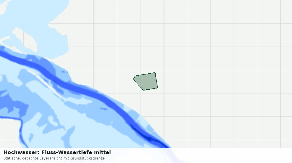 Statische Kartenansicht: Hochwasser: Fluss-Wassertiefe mittel