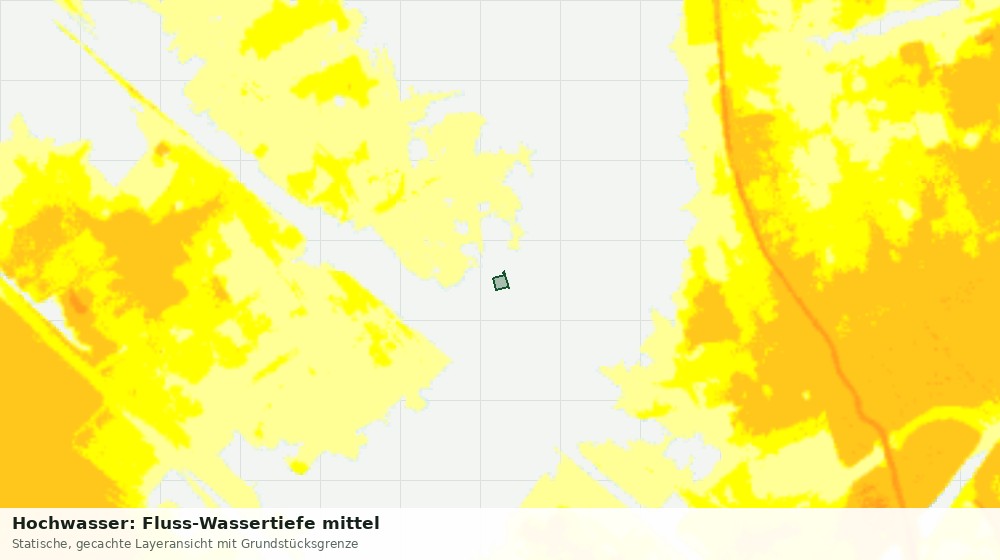 Statische Kartenansicht: Hochwasser: Fluss-Wassertiefe mittel