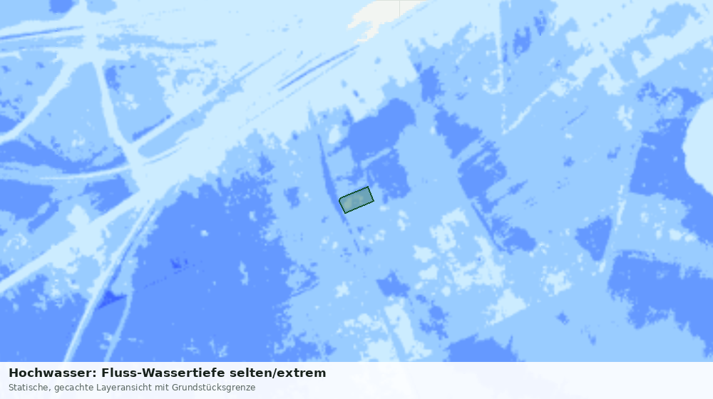 Statische Kartenansicht: Hochwasser: Fluss-Wassertiefe selten/extrem