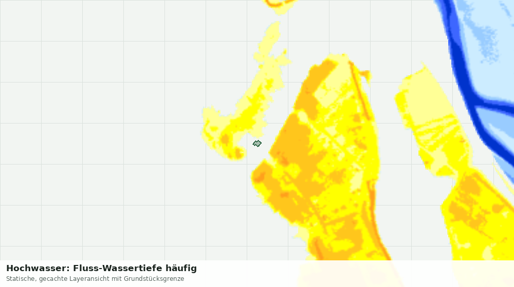 Statische Kartenansicht: Hochwasser: Fluss-Wassertiefe häufig