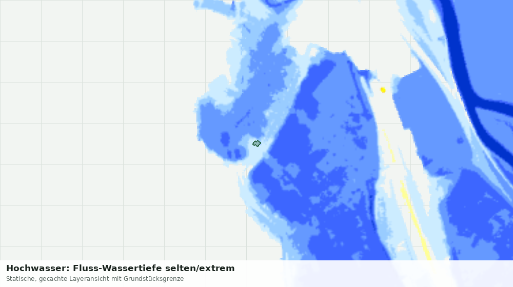 Statische Kartenansicht: Hochwasser: Fluss-Wassertiefe selten/extrem