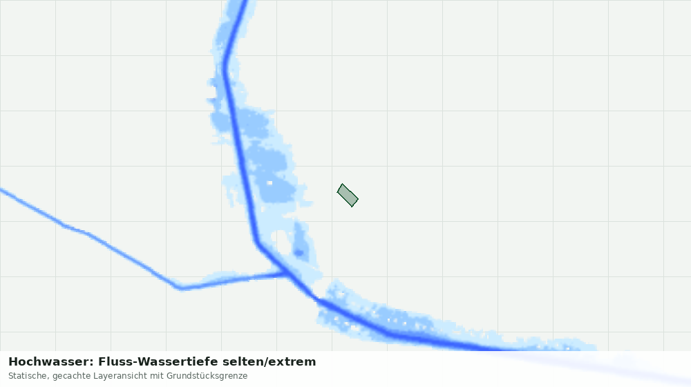 Statische Kartenansicht: Hochwasser: Fluss-Wassertiefe selten/extrem