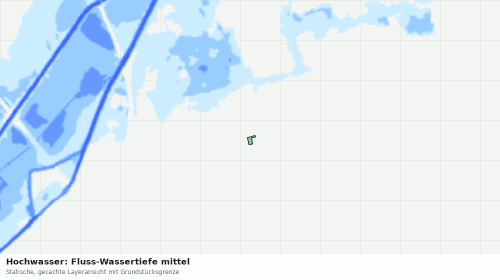 Statische Kartenansicht: Hochwasser: Fluss-Wassertiefe mittel