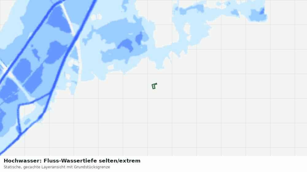 Statische Kartenansicht: Hochwasser: Fluss-Wassertiefe selten/extrem