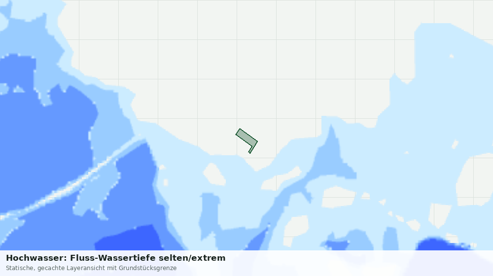 Statische Kartenansicht: Hochwasser: Fluss-Wassertiefe selten/extrem