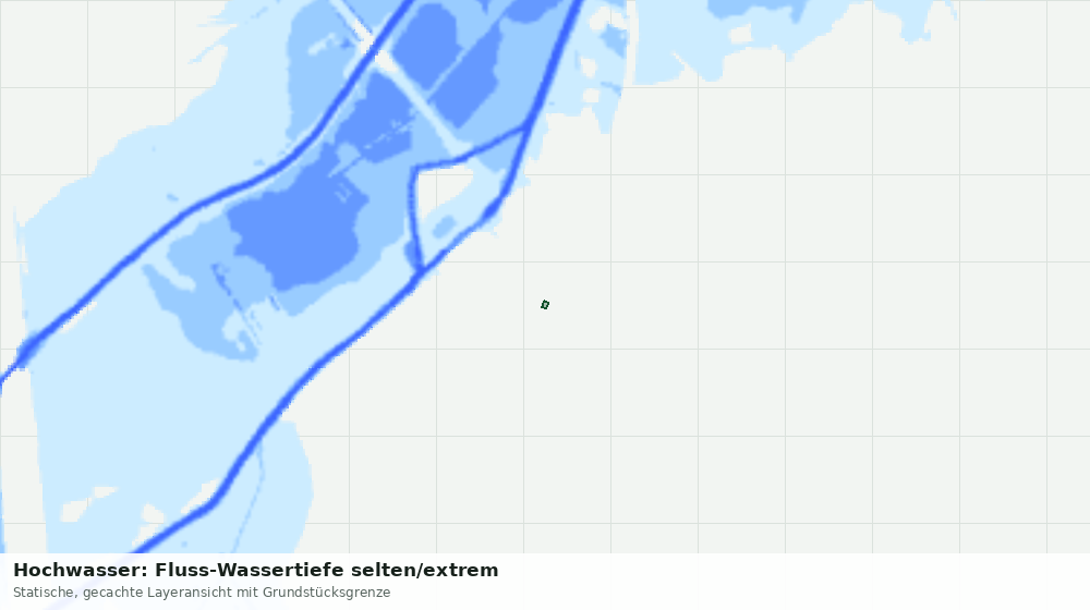 Statische Kartenansicht: Hochwasser: Fluss-Wassertiefe selten/extrem