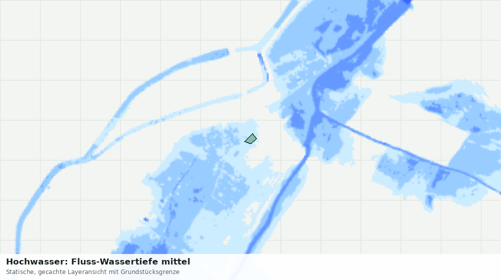 Statische Kartenansicht: Hochwasser: Fluss-Wassertiefe mittel