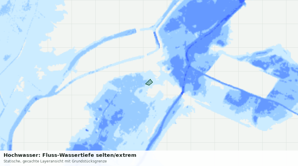 Statische Kartenansicht: Hochwasser: Fluss-Wassertiefe selten/extrem