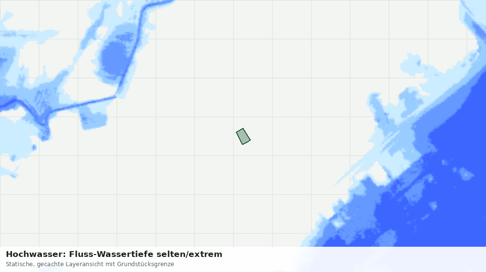 Statische Kartenansicht: Hochwasser: Fluss-Wassertiefe selten/extrem