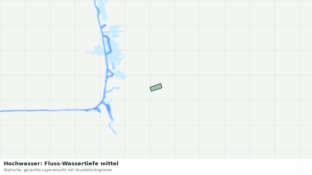 Statische Kartenansicht: Hochwasser: Fluss-Wassertiefe mittel