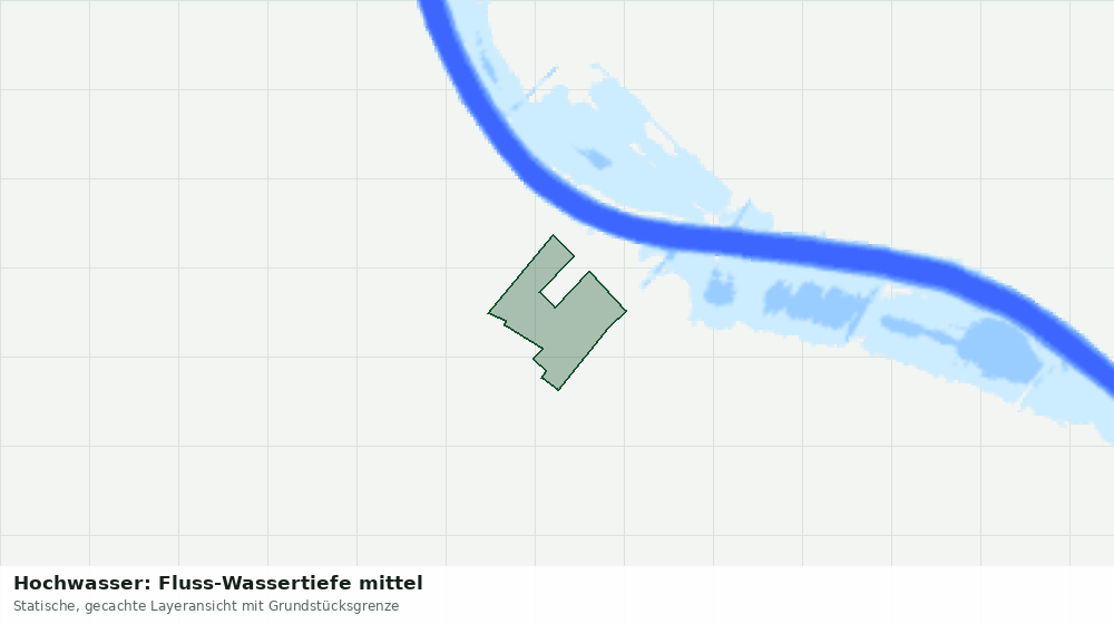 Statische Kartenansicht: Hochwasser: Fluss-Wassertiefe mittel