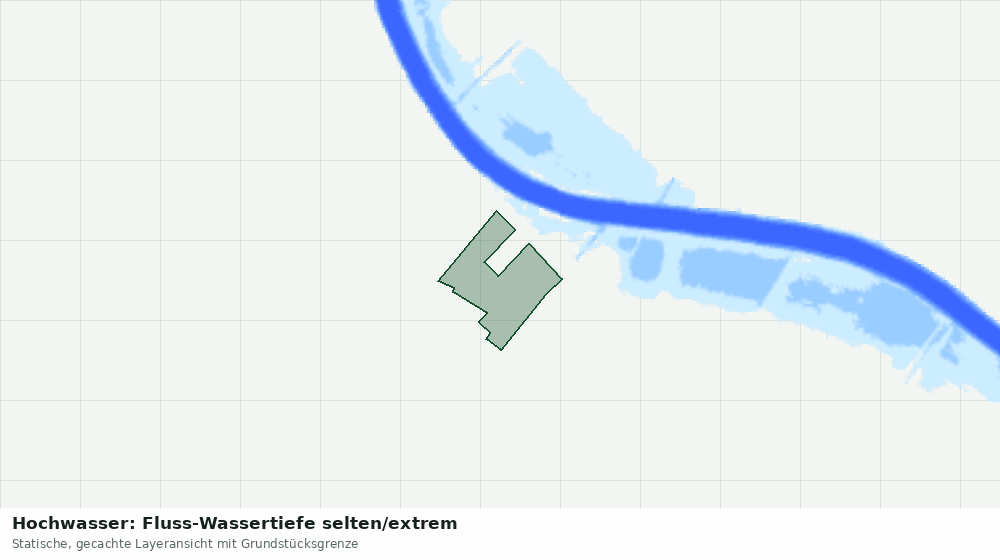 Statische Kartenansicht: Hochwasser: Fluss-Wassertiefe selten/extrem