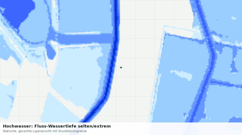 Statische Kartenansicht: Hochwasser: Fluss-Wassertiefe selten/extrem