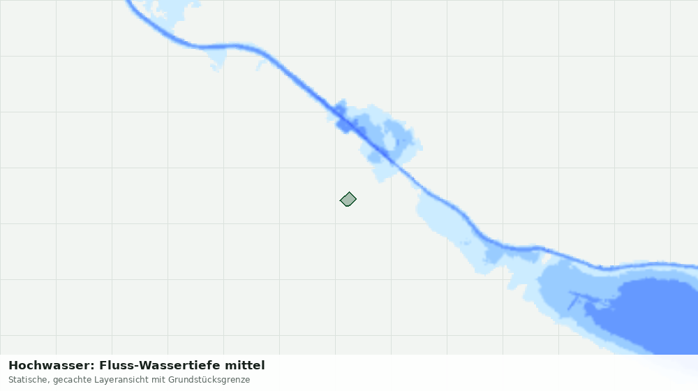 Statische Kartenansicht: Hochwasser: Fluss-Wassertiefe mittel