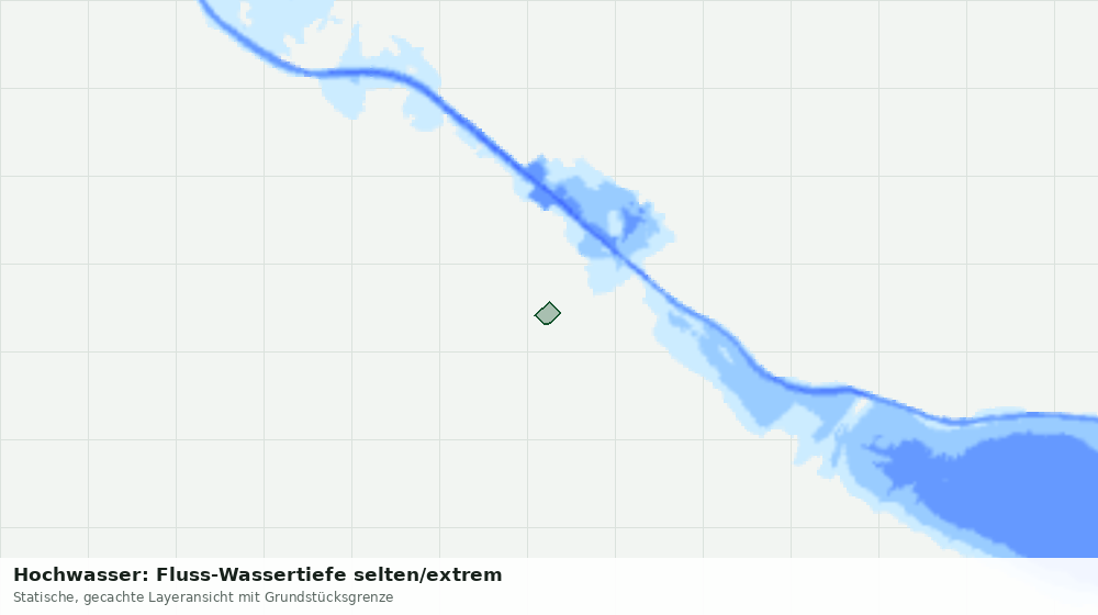 Statische Kartenansicht: Hochwasser: Fluss-Wassertiefe selten/extrem