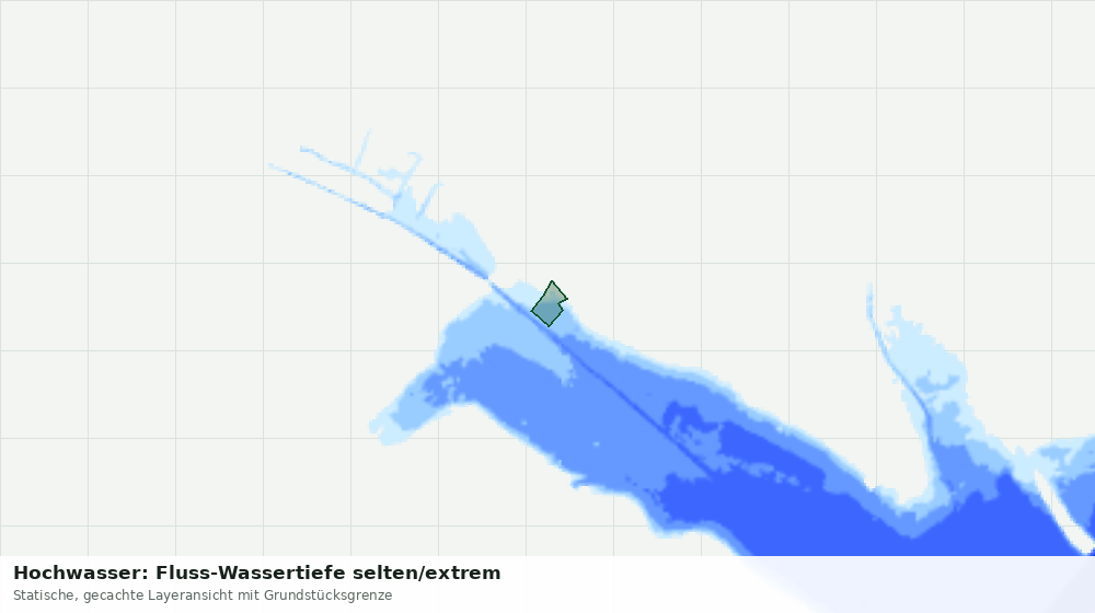Statische Kartenansicht: Hochwasser: Fluss-Wassertiefe selten/extrem