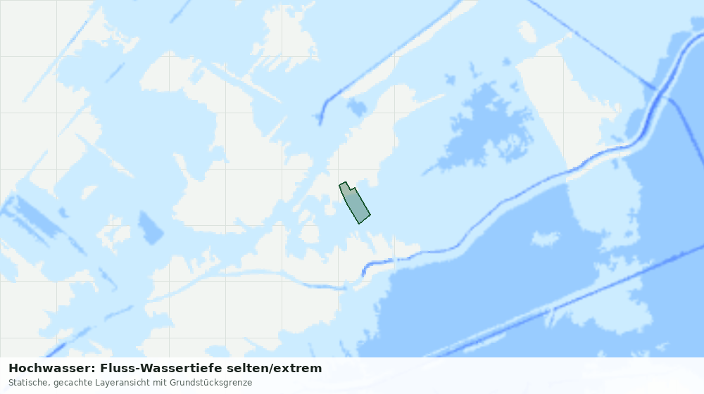 Statische Kartenansicht: Hochwasser: Fluss-Wassertiefe selten/extrem