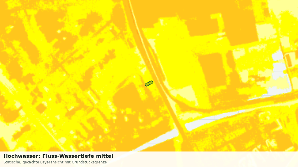 Statische Kartenansicht: Hochwasser: Fluss-Wassertiefe mittel
