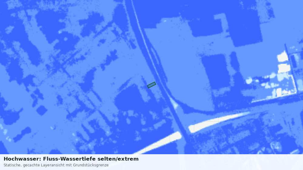 Statische Kartenansicht: Hochwasser: Fluss-Wassertiefe selten/extrem