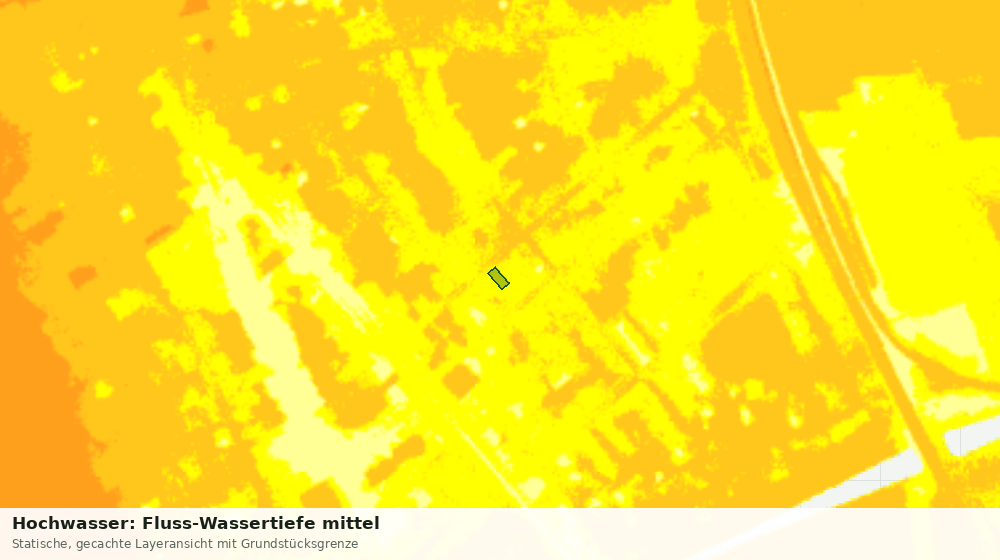 Statische Kartenansicht: Hochwasser: Fluss-Wassertiefe mittel