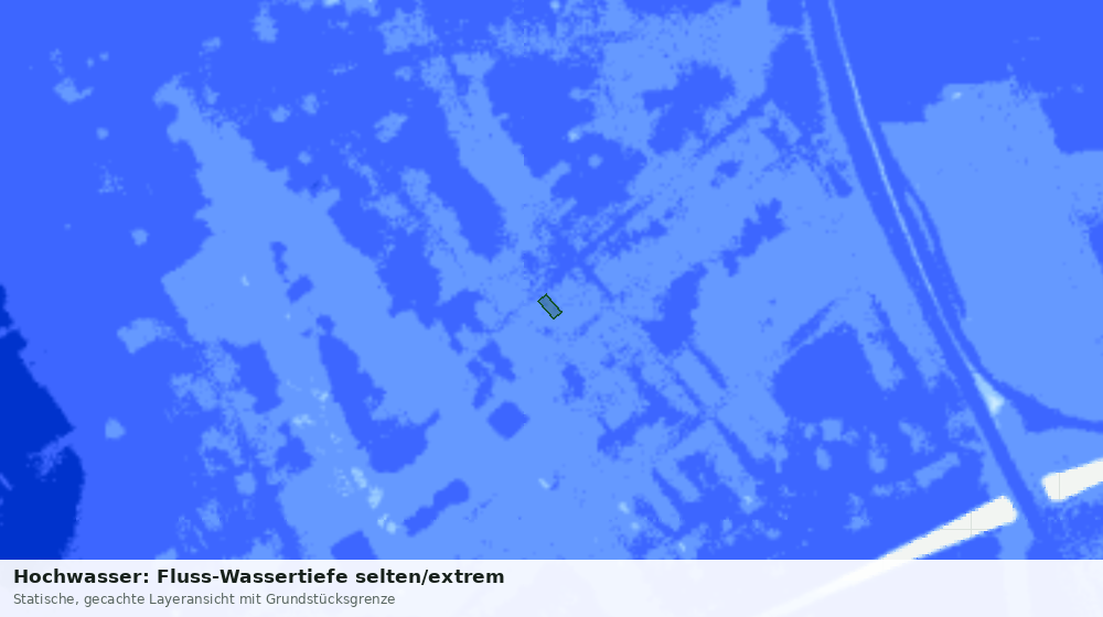 Statische Kartenansicht: Hochwasser: Fluss-Wassertiefe selten/extrem
