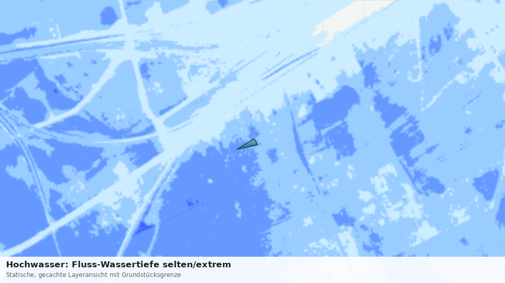 Statische Kartenansicht: Hochwasser: Fluss-Wassertiefe selten/extrem