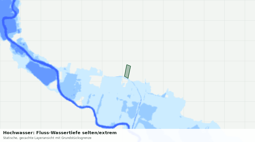 Statische Kartenansicht: Hochwasser: Fluss-Wassertiefe selten/extrem