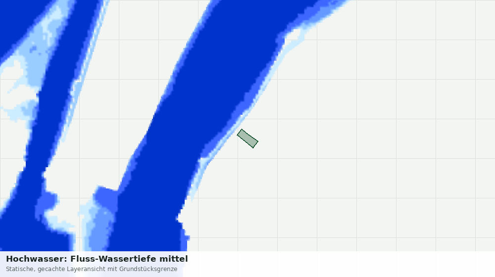 Statische Kartenansicht: Hochwasser: Fluss-Wassertiefe mittel