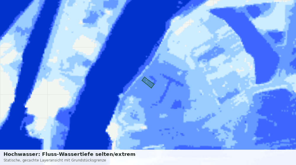 Statische Kartenansicht: Hochwasser: Fluss-Wassertiefe selten/extrem
