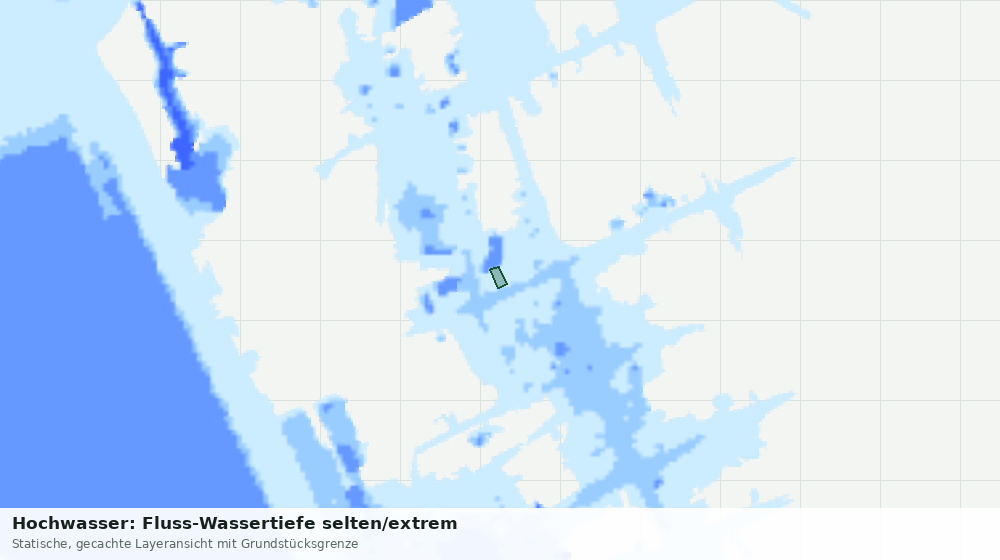 Statische Kartenansicht: Hochwasser: Fluss-Wassertiefe selten/extrem
