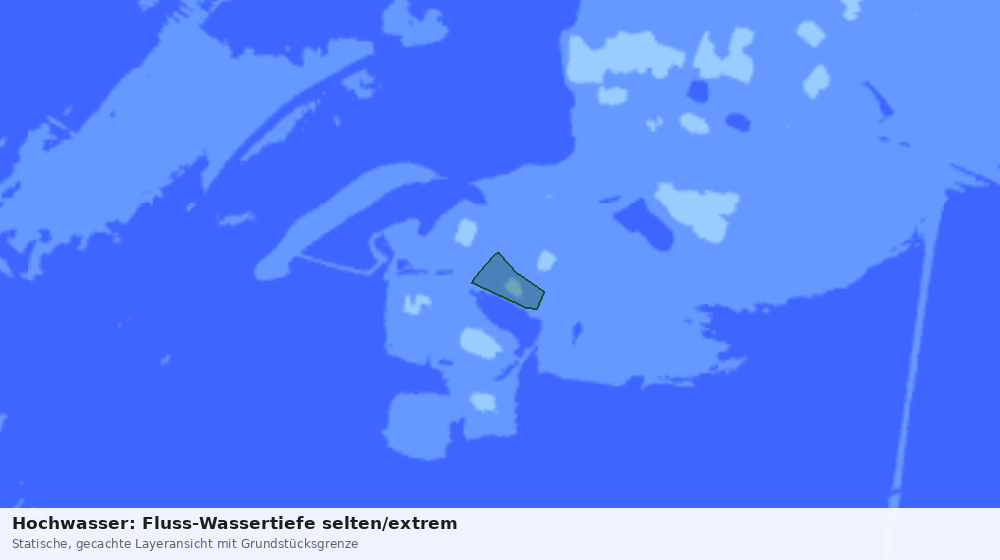 Statische Kartenansicht: Hochwasser: Fluss-Wassertiefe selten/extrem