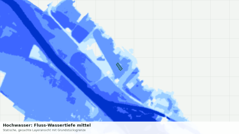 Statische Kartenansicht: Hochwasser: Fluss-Wassertiefe mittel