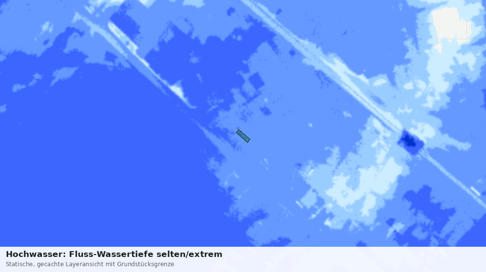 Statische Kartenansicht: Hochwasser: Fluss-Wassertiefe selten/extrem
