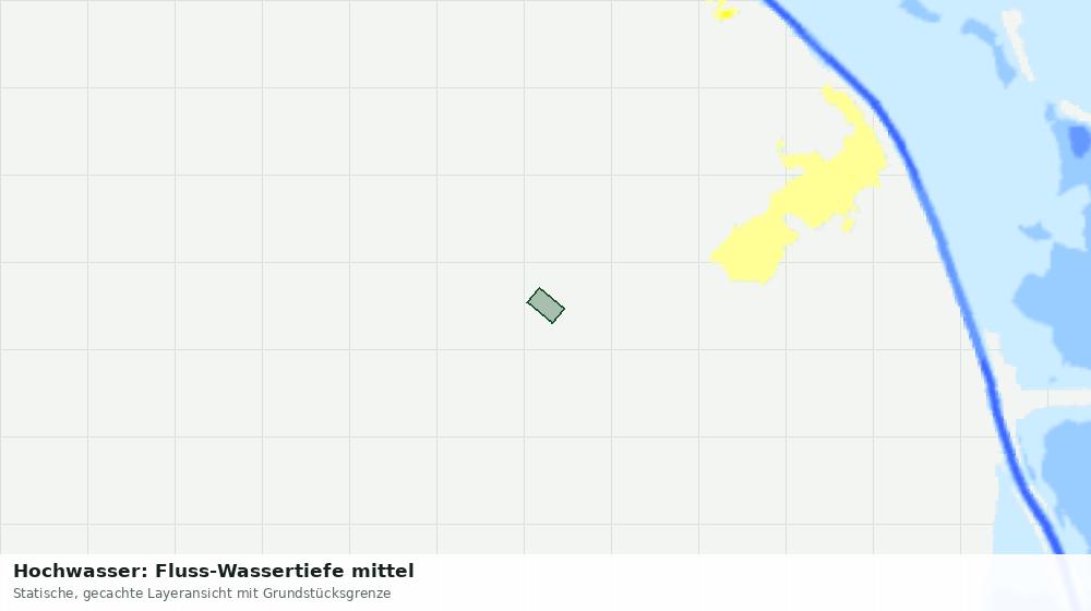 Statische Kartenansicht: Hochwasser: Fluss-Wassertiefe mittel
