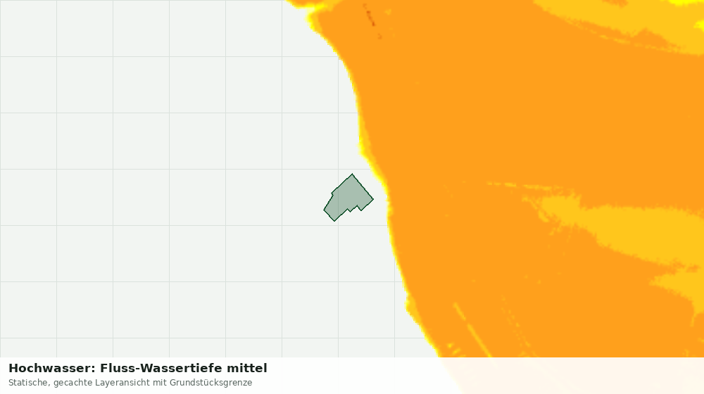 Statische Kartenansicht: Hochwasser: Fluss-Wassertiefe mittel