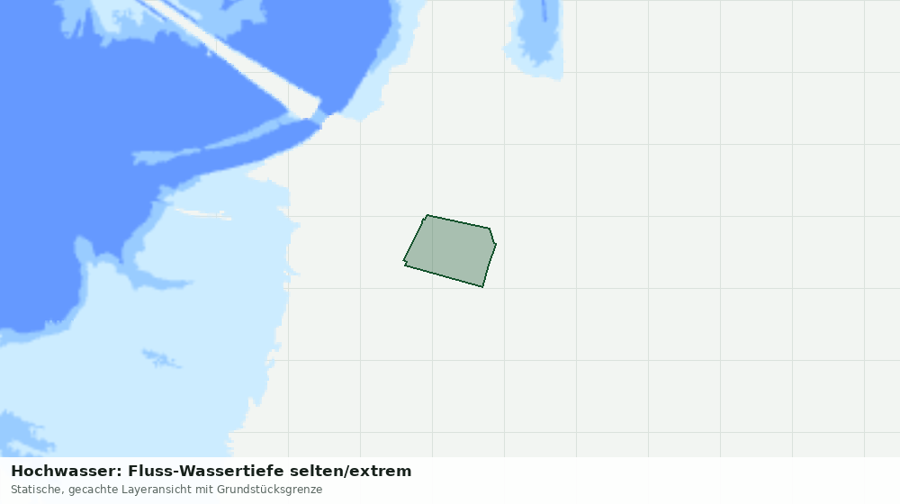 Statische Kartenansicht: Hochwasser: Fluss-Wassertiefe selten/extrem
