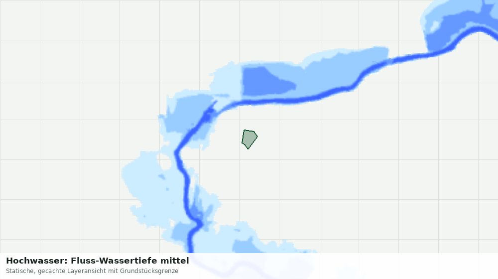 Statische Kartenansicht: Hochwasser: Fluss-Wassertiefe mittel