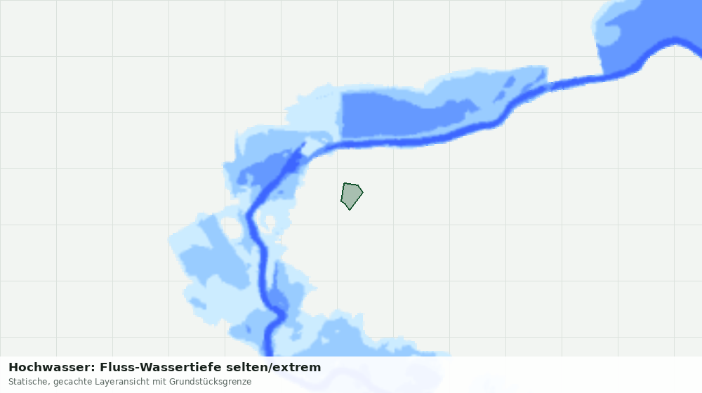 Statische Kartenansicht: Hochwasser: Fluss-Wassertiefe selten/extrem