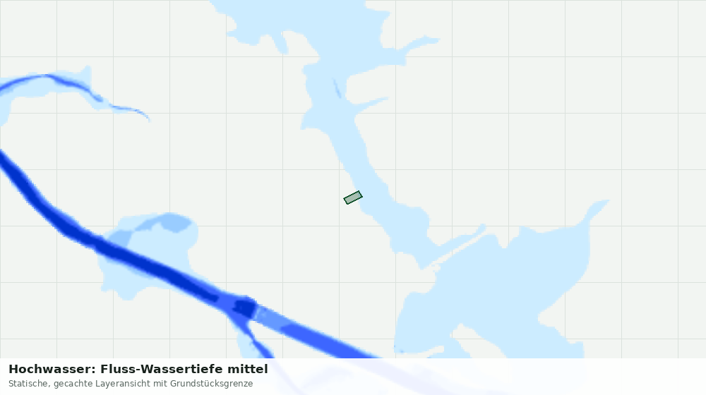 Statische Kartenansicht: Hochwasser: Fluss-Wassertiefe mittel