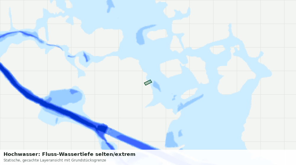 Statische Kartenansicht: Hochwasser: Fluss-Wassertiefe selten/extrem