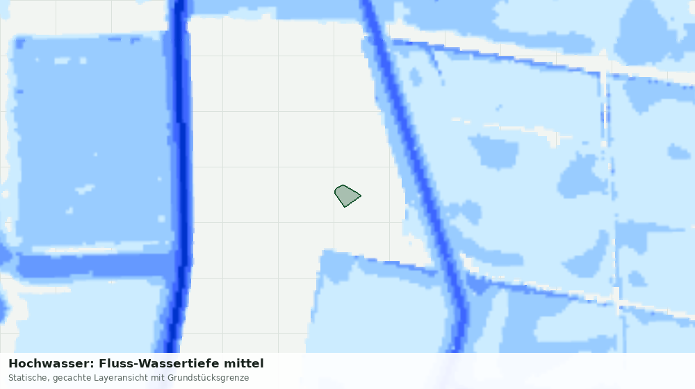 Statische Kartenansicht: Hochwasser: Fluss-Wassertiefe mittel