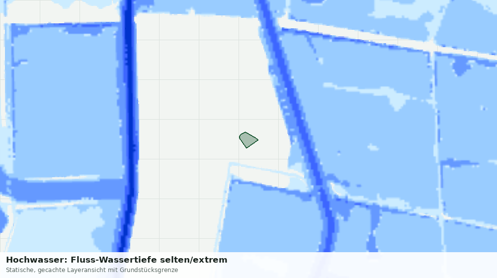 Statische Kartenansicht: Hochwasser: Fluss-Wassertiefe selten/extrem