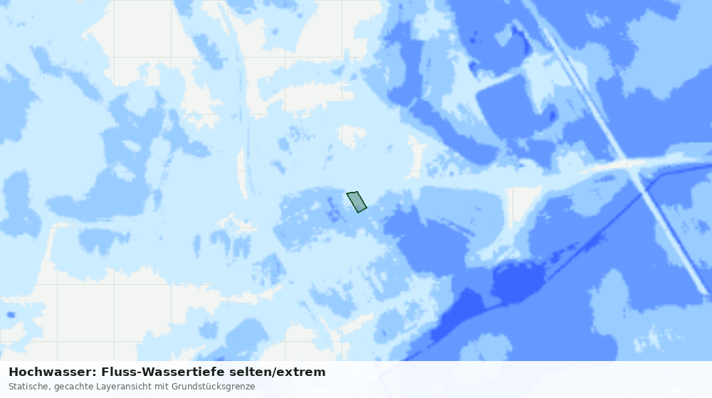 Statische Kartenansicht: Hochwasser: Fluss-Wassertiefe selten/extrem