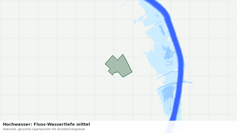 Statische Kartenansicht: Hochwasser: Fluss-Wassertiefe mittel