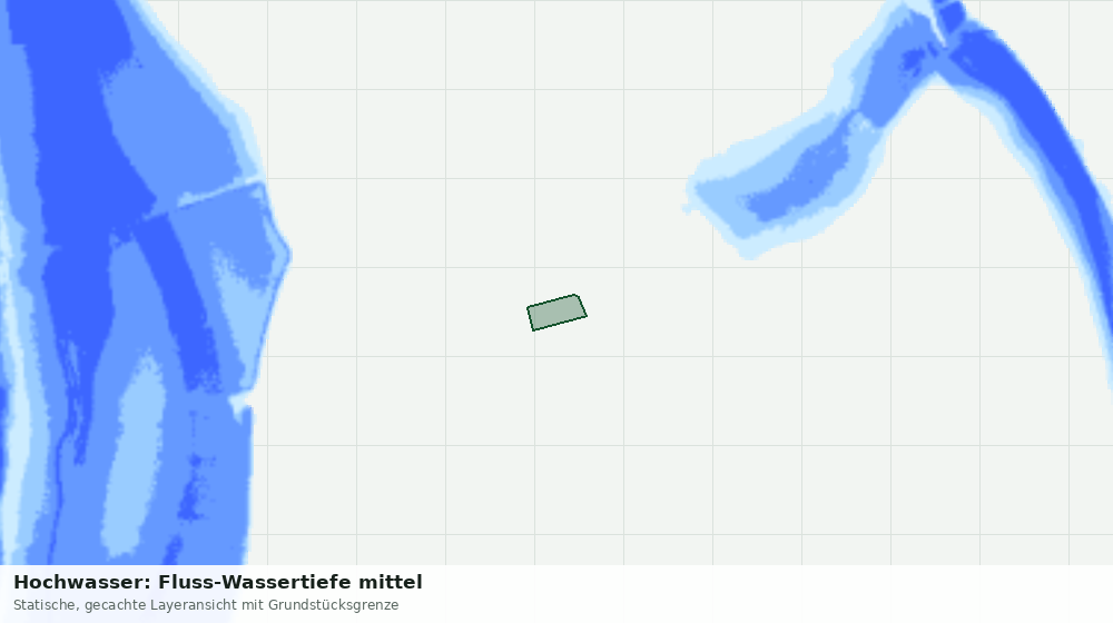Statische Kartenansicht: Hochwasser: Fluss-Wassertiefe mittel