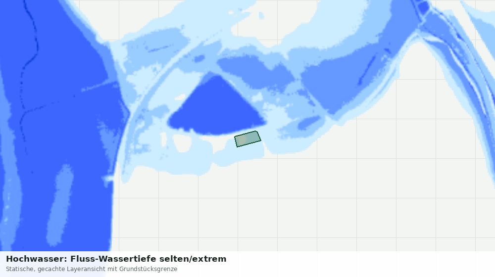 Statische Kartenansicht: Hochwasser: Fluss-Wassertiefe selten/extrem